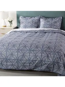 Farm to Home Organic Cotton Indigo Batik Design Duvet Set - King