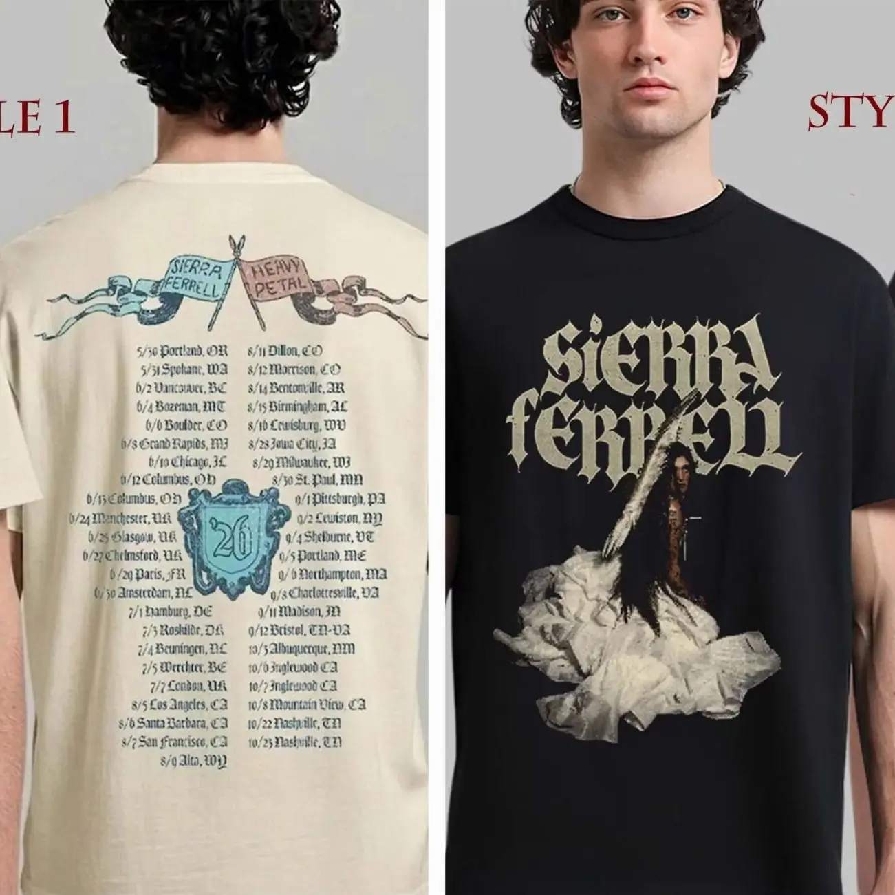 Sierra Ferrell Petal Tour 2026 Two Sided T-Shirt Sweatshirt Hoodie UPVK1