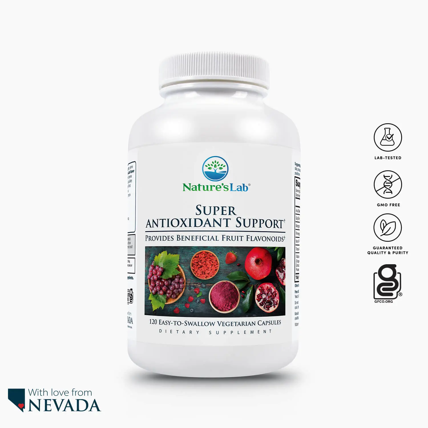 Super Antioxidant Supplement with Herbal Extracts & Flavonoids – Immune & Cellular Health Support – 120 Capsules