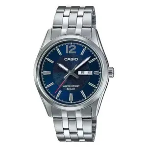 Casio MTP-1335 Analog Watch – White Dial, Silver