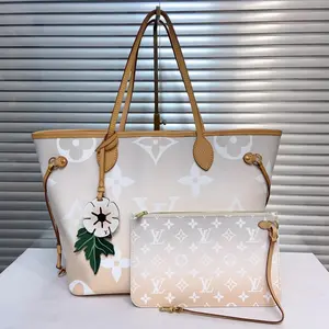 Pre-owned Louis Vuitton Leather Tote Bags Neverfull Tote By The Pool Monogram Giant MM 97613500