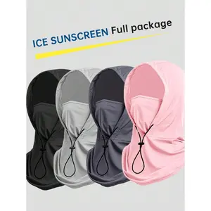1 Piece Unisex Sun Protection Hat, Breathable Ice Surface Pull Hat, Summer Outdoor Sports Hat, Full Face Mask for Cycling, Adjustable and Comfortable, Suitable for Biking and Motorcycling