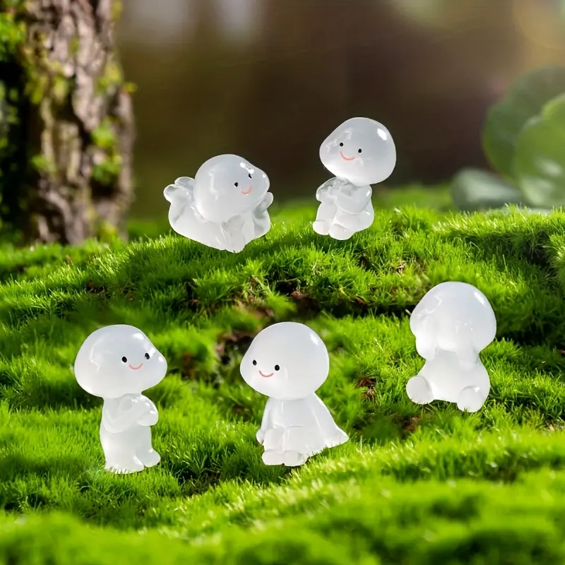 6-12PCS mini luminous fantasy elf figurine ornaments potted moss micro landscape elf figurine ornaments DIY luminous elf ornaments luminous fantasy elf ornaments Decorative Home Ornament