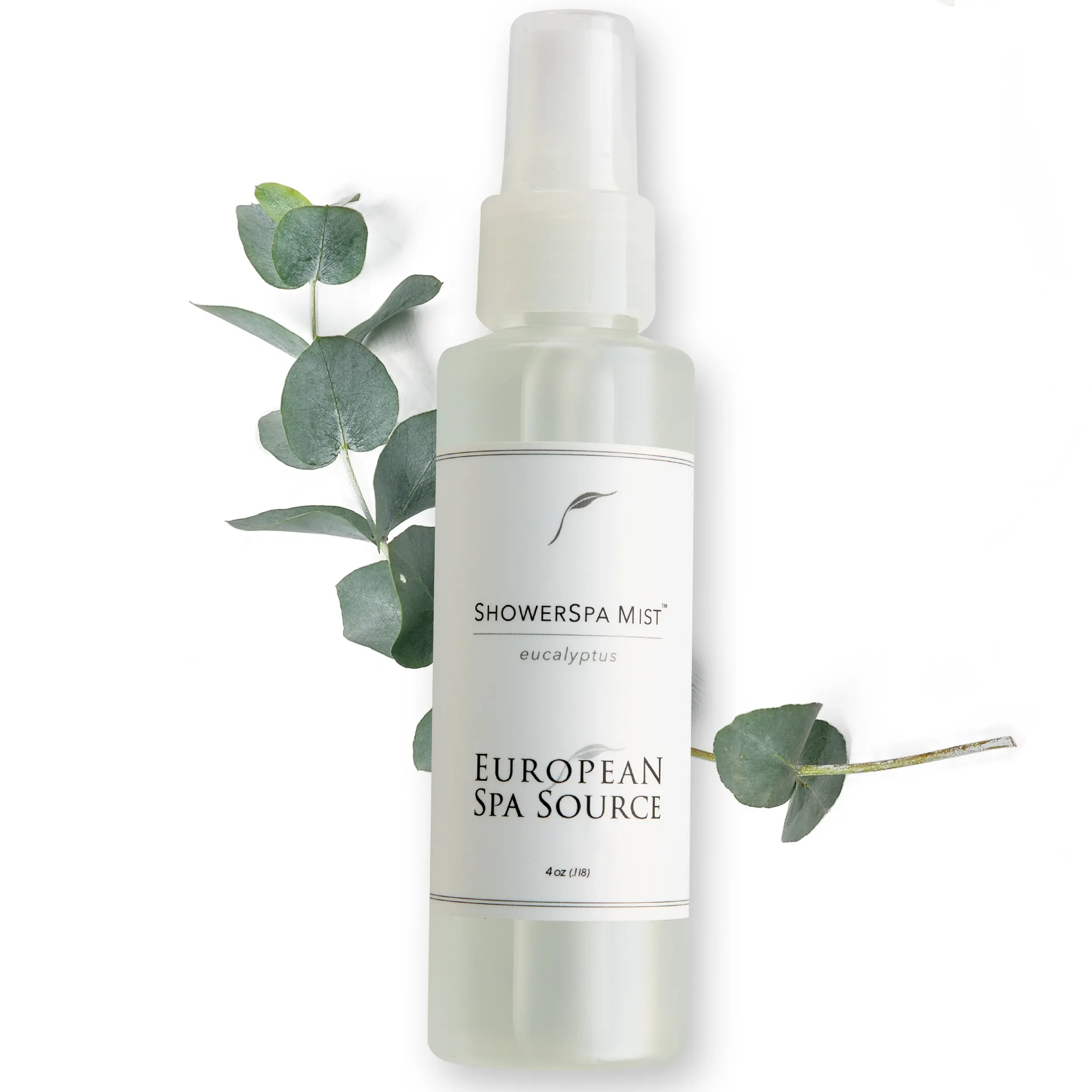 European Spa Source Eucalyptus ShowerSpa Mist Spray for Aromatherapy, At Home Spa Experience, Tension Relief, 4 fl oz.