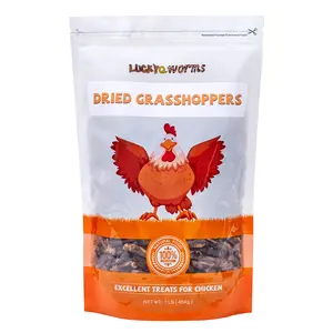 LuckyQworms Dried Insect Veggie Mix 1lb – High Protein Chicken Treats, Mealworms/ BSFL/ Crickets/ Grasshoppers/ Fish Blend for Poultry Ducks Birds & Reptiles
