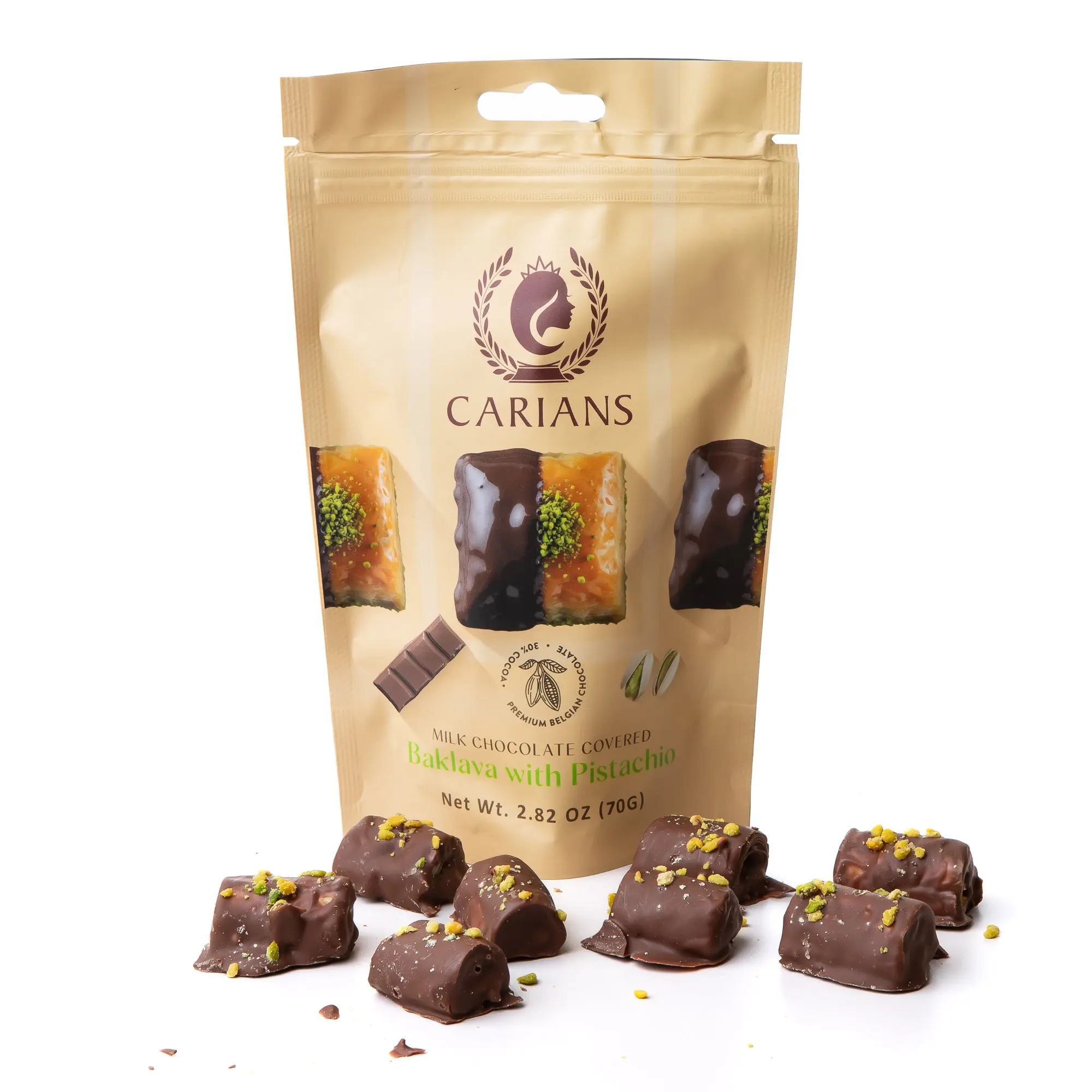 Premium Chocolate Coated Mini Turkish Baklava (12 Pack)