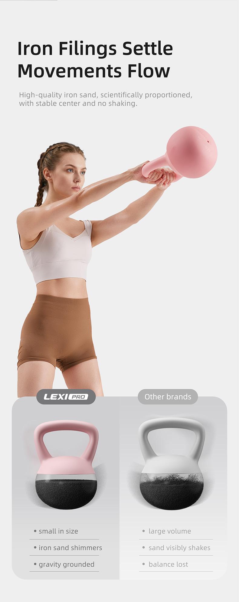 LEXI Soft Kettlebell with Handle for Strength Conditioning and Core Training Home Gym Workouts Weightlifting Yoga & Pilates Durable Safe & Comfortable Fitness Equipment for Men and Women, At Home Gym Equipment tiktokshopspringglowup,summervibes fathersday
