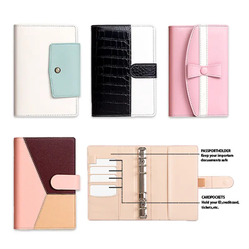 SET Binder Notebook with Cute Bow - Modern Style, Non-Customized, Durable Construction, Perfect for Office, Home, or School Use