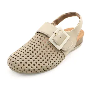 Women’s Perforated Slingback Flats - Breathable Rubber Sole Comfort Shoes for Casual & Office Wear
