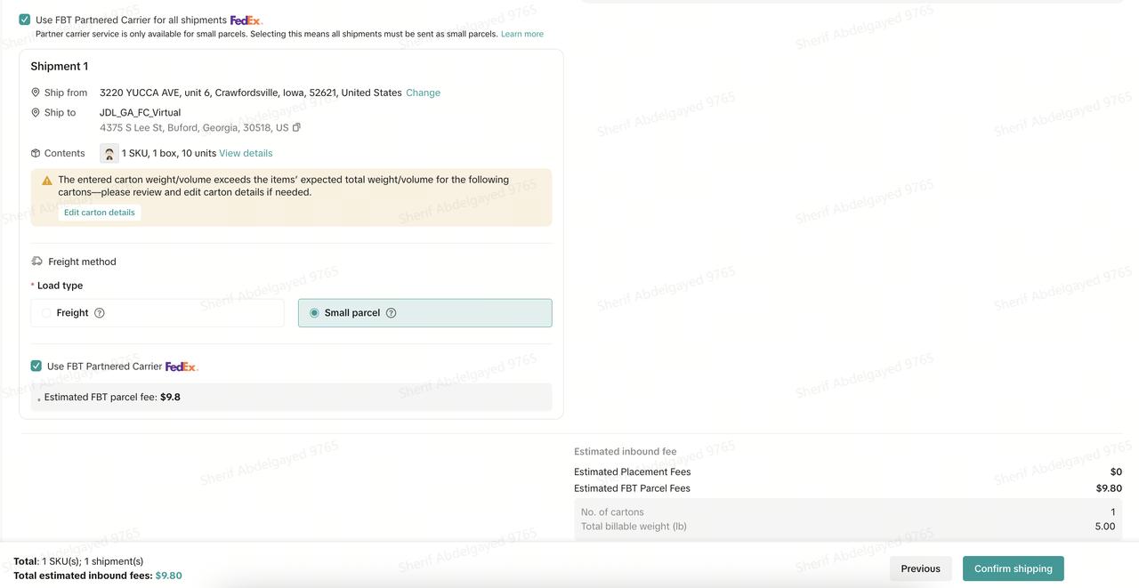 3. Review and Confirm Fees