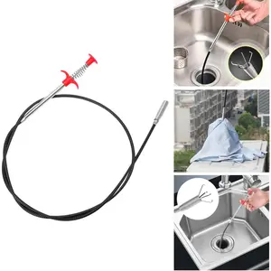 79-Inch Flexible Grabber Claw Bendable Pick Up Reacher Tool for Drains, Spring-Action Claw with 4 Mechanical Fingers for Kitchen, Bathroom, RV, Hair Removal, Sink & Shower Clog Cleaner