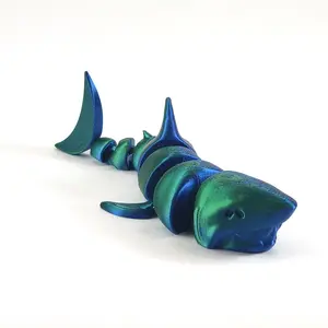 3D Printed Articulating Shark - Home Decor Ornaments