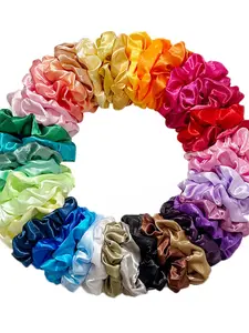 High-End and Colorful Satin Silk Hair Tie, Invisible Non-Damaging Hair Rope, Elegant Women's Ponytail Elastic Band, Essential Minimalist Hair Accessory