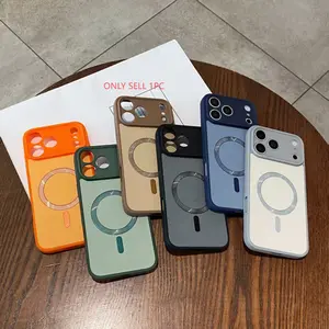 Magsafe Magnetic Case for iPhone 15 Pro Max 14 Pro 13 Pro Max 14 13 15 Pro Silicone Shockproof Full Cover Precise Cutouts Minimalist Couple Phone Protective Cover