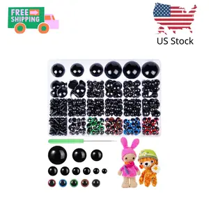 408Pcs Safety Eyes for Crochet 6-30mm Plastic Colorful Safety Eyes