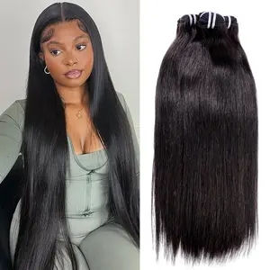 Msgem Hair Brazilian Straight Human Hair Bundles 16A Grade 100% Human Hair Natural Color 3 Bundles or 4 Bundles With Closure 5X5 Lace Straight CLosure Silky & Smooth No Chemical #Dealsforyoudays