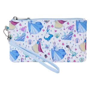 Princess Manga Style All-Over Print Nylon Zipper Pouch Wristlet