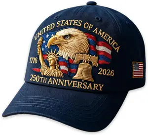 250 Anniversary USA Hat USA 250th American United States Eagle Patriotic Year Cap Merchandise Blue