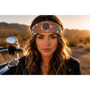 RAVEbandz The PRO - BLINGBANDZ- Wide Stretch Headband (Pinwheel)
