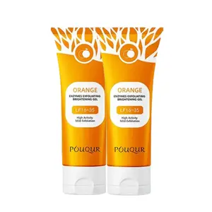 Orange Exfoliating Gel Vitamin C Face & Body Scrub  Facial Exfoliator Daily Skincare Gift for Back to School