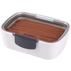 Prepworks Mini Deli ProKeeper Air Tight Silicone Sealed Food Storage Container with Clear Dry Erase Compatible Lid, 5.75 Inches Long