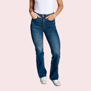 Judy Blue Tummy Control High Waist Bootcut Jeans (Reg inseam 32.5") 88786 Stretchy Denim Womenswear Bottoms Cotton Spandex Comfort Basic Pants