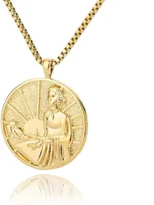 Medal Florence Nightingale Hecate Coin Necklace,Merit Miraculous Medallion Queen Necklace for Women