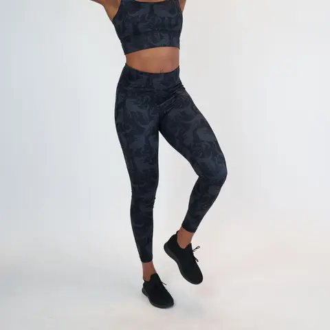 CVG T-Flex Women's Fitted High-Waisted Athletic Leggings - 73% Polyester 27% Spandex, Athleisure Bottoms, Capri/Cropped/Full-Length, Pocket Design with Gussets, All-Season Stay-Put Fitness Activewear