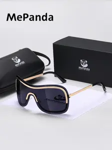 Unisex Street Style Wraparound Frame Sunglasses, Trendy Casual Sunglasses, Trendy All-match Sunglasses for Everyday Use, Fashion Hip Hop Accessories for Outdoor Activities with Storage Case & Cloth