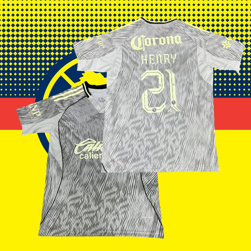 25 26 Mexico LIGA MX Club America 3rd Away Soccer Jersey Fans Version Short Sleeve Jersey Quick Dry Football Jersey