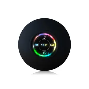 Waterproof Speaker, Portable Wireless Speaker with Suction Cup, USB Rechargeable Black Audio Bluetooth Speaker, Wireless Version Life for Parties, Bathroom, Travel, Home, Outdoor Does not apply