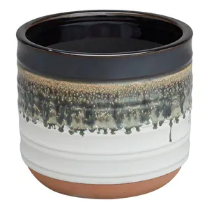 Pottery 8" Nikolaos Ceramic Planter, Black