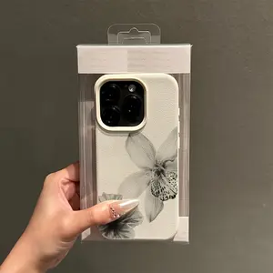 Floral Pattern Aesthetic Tpu Protective Phone Case Cover for iPhone 17 16 11 XR XS Max 12 13 14 15 Plus Pro Max, Business Anti-Drop Protection