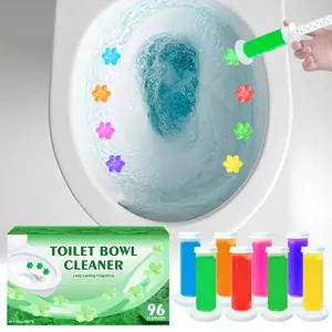 20 piece set (16 gel+4 putters) can print 192 small petal shaped toilet cleaning gel, commercial detergent can effectively remove odor, lasting fresh bathroom air freshener, toilet cleaner is suitable for toilets and bathrooms