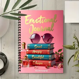 1pc A5 Spiral Emotional Journal - 5-Minute Daily Reflections on Gratitude, Optimism, and Happiness, Perfect Gift for Birthdays, Valentine's Day, Daily Records, Personalized Journal, Gratitude Journal, Planner notebook, Cover Design, Durable Cover