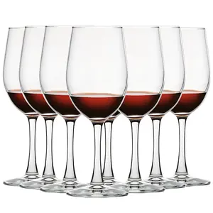 Set of 6/8/12, 12 oz, Red Wine Glasses, Shock Resistant Wine Glass Set for Red or White Wine, Dishwasher Safe Stem Glasses for Restaurants, Bars, Home Drinkware wine  glass