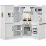 Best Choice Products Pretend Play Corner Kitchen, Ultimate Wooden Toy Set for Kids w/ 6 Accessories