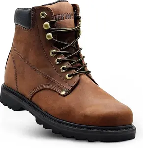 Ever Boots Tank Men’s Leather Work Boots | Nubuck Upper | Durable, Slip-Resistant Sole | All-Day Comfort for Construction, Warehouse, & Manual Labor