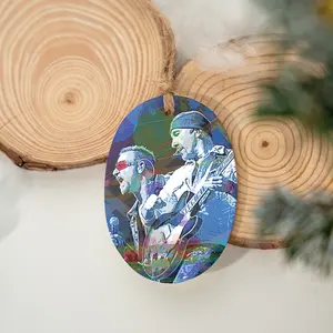 Bono - The Edge Ornament by David Lloyd Glover, Ceramic and Acrylic Ornament, Christmas tree decor, Xmas gift