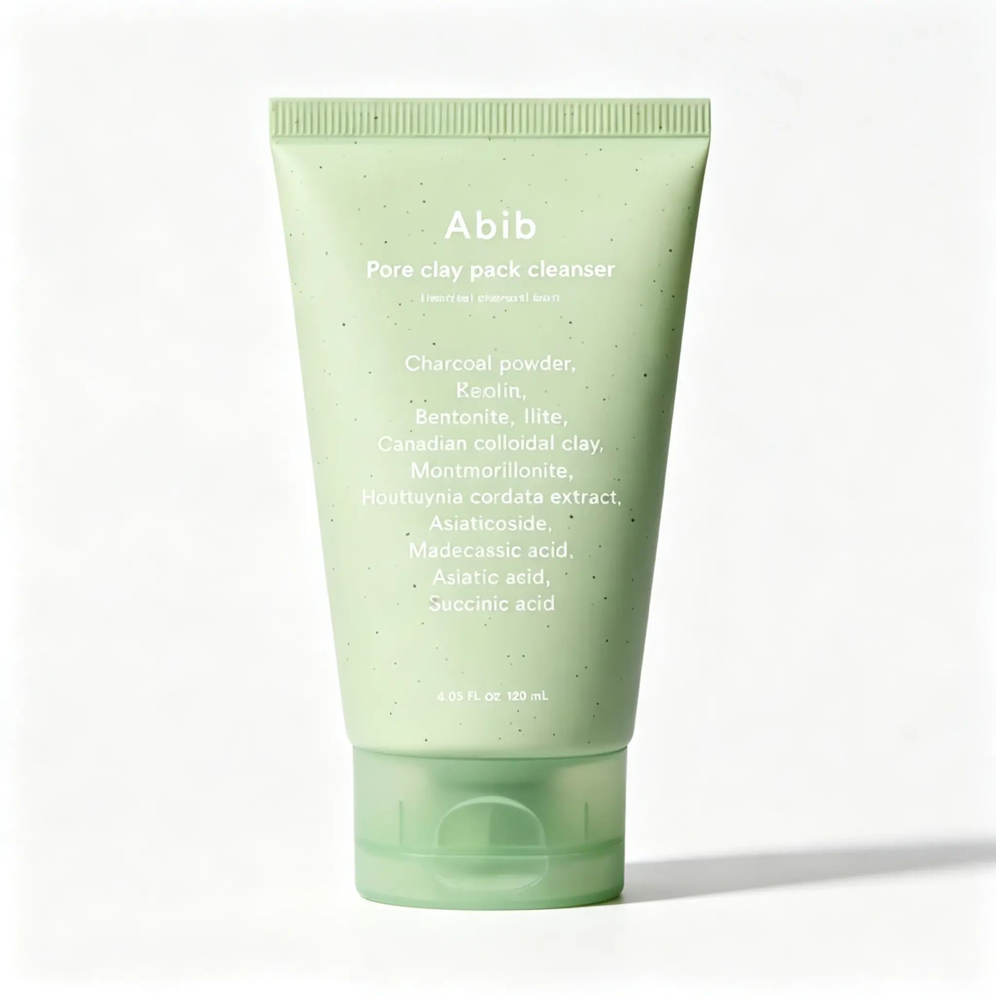 Abib Heartleaf Charcoal Pore Clay Pack Cleanser fragrance-free deep cleansing facial mask wash with houttuynia cordata extract, soothes skin, controls pores and targets oily & normal complexions