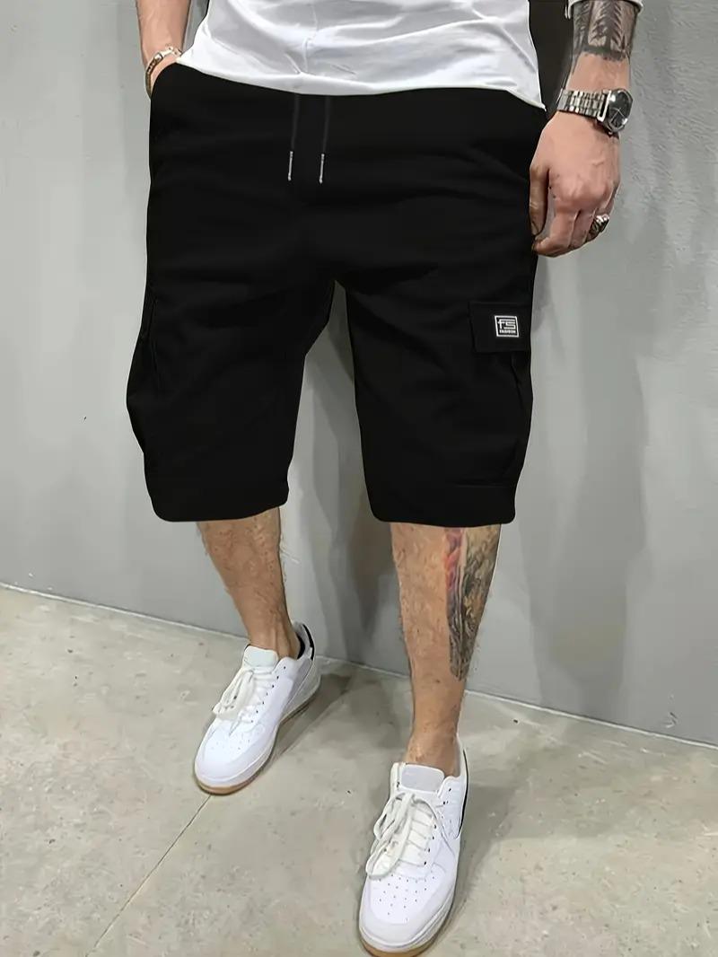 Men’s shorts set (1-piece or 3-piece options; khaki/black/gray) — slanted pockets — single rear side pocket — versatile casual wear — suitable for everyday use; summer shorts ideal for daily outings and vacations; multi-pocket casual shorts,father'sdaygif