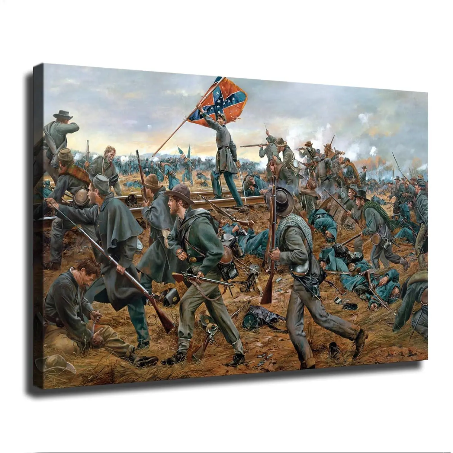 Confederate Civil War Battle of Fredericksburg Poster Canvas Wall Art Painting Print Painting Suitable for Bedroom Dormitory Living Room and Other Home Decor