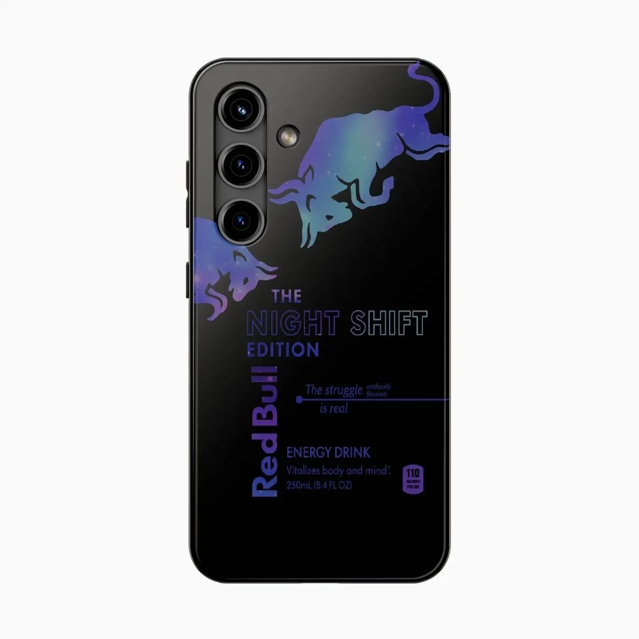 RedBull Night Shift Holographic Phone Case Compatible with iPhone 7, 8, X, 11, 12, 13, 14, 15, 16 17 & Samsung Galaxy S21, S22, S23 & S24 S25 series C