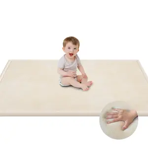 118'' x 79''x 1.3''Baby Play Mat for Floor, 1.3'' Thick Memory Foam Tummy Time Mat - Super Soft Coral Velvet Nursery Rug with Non-Slip Backing, Crawling Rug for Toddlers/Infants, Yoga & Tatami Use