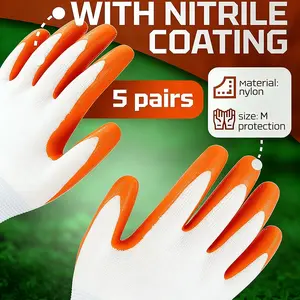 PU Coated Gloves Set, Durable & Comfortable Workwear Accessories, Ideal for Daily Use, Perfect Gift Idea for Men Women