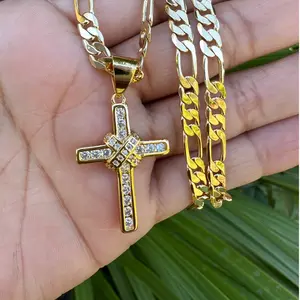 Cross Necklace with 24 inch chain Anniversary Male Female Birthday Daily Engagement