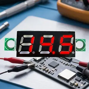 Portable Digital Multimeter 0.28" LED Display DC 2.5-30V Tester for Automotive Battery, Electrical Repair, DIY Electronics Projects, Multi-Function Voltage Meter Tool