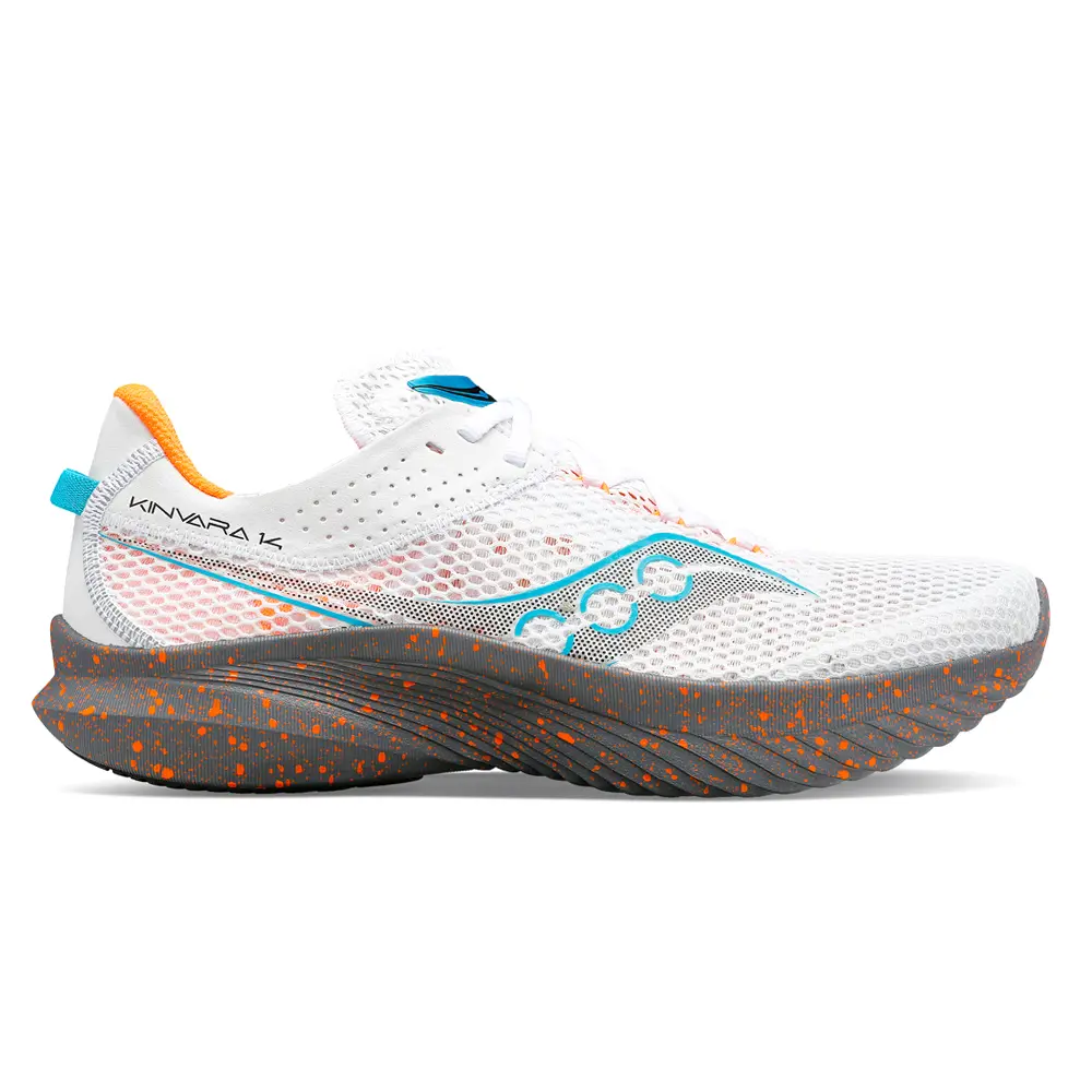 Saucony Mens Kinvara 14 Running Sneakers Shoes - White Saucony Mens Kinvara 14 Running Sneakers Shoes - White