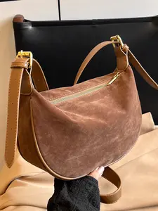 Retro, fashionable and simple one-shoulder crossbody bag, women's one-shoulder bag, casual and versatile one-shoulder dumpling bag, Shoulder Hobo Bag, work commuting bag, suitable for daily matching, commuting and other scenarios.