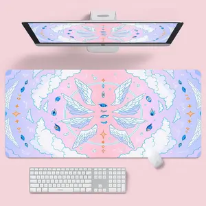 Anime Mouse Pad, Kawaii Magical Desk Mat, XXL Pastel Celestial Gaming Desk Mat, Cute Japanese Desk Decor